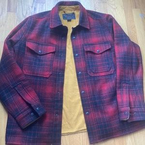 Filson Lined Wool Mackinaw Oxblood Jac Shirt Jacket Flannel